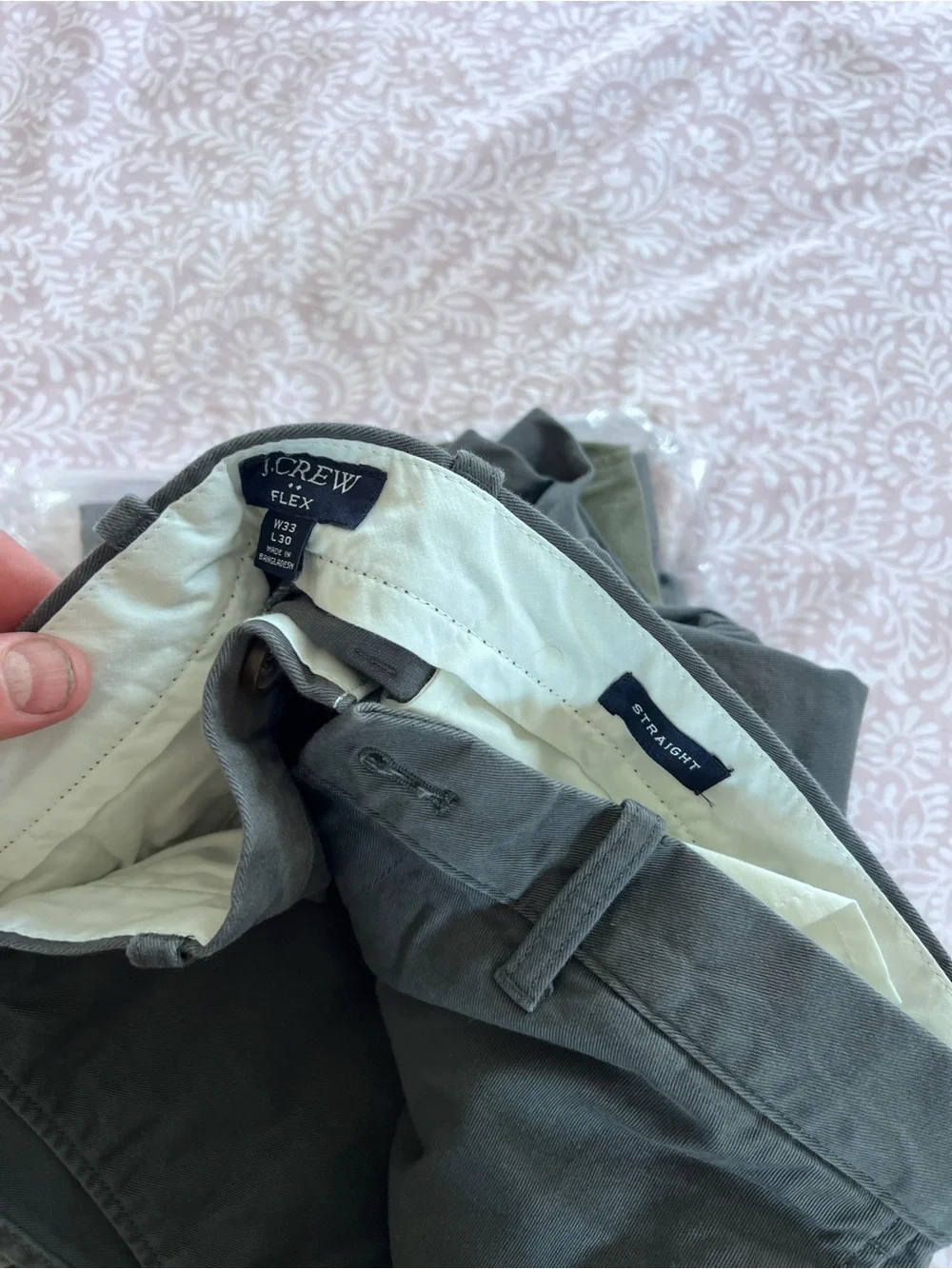 J. Crew Men's Chinos in Olive and Charcoal — Slim Fit Pack